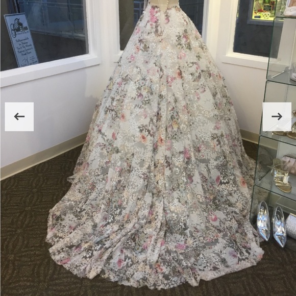 RARE Ines Di Santo Bloom Wedding Dress 12 - Picture 8 of 16